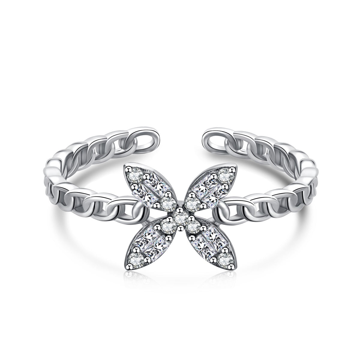 Anillo Ajustable Butterfly Silver