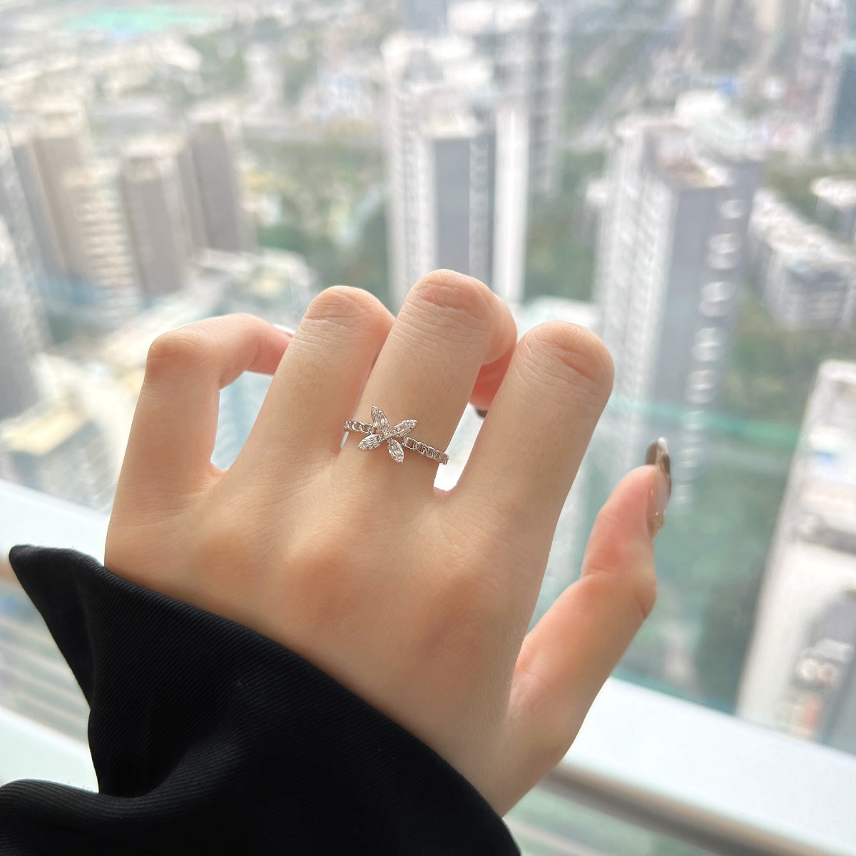 Anillo Ajustable Butterfly Silver