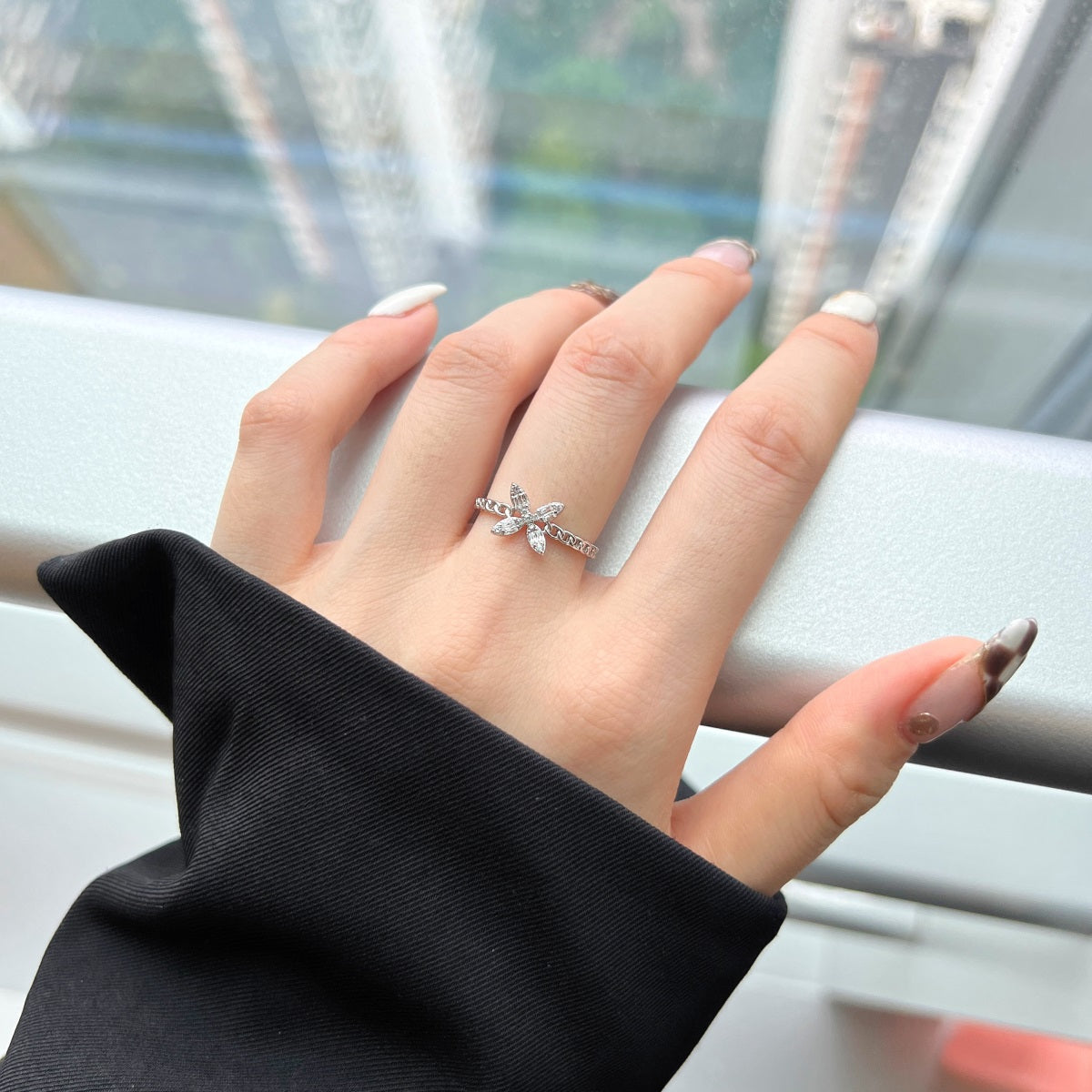 Anillo Ajustable Butterfly Silver
