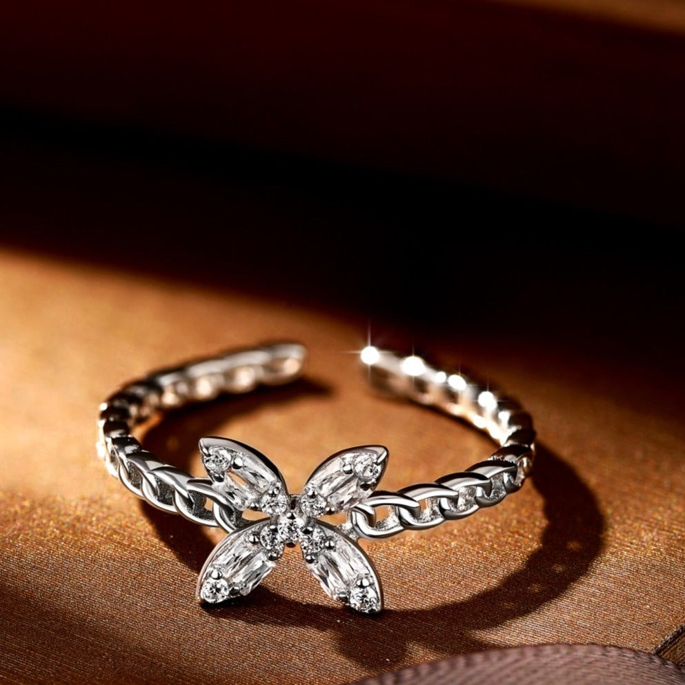 Anillo Ajustable Butterfly Silver