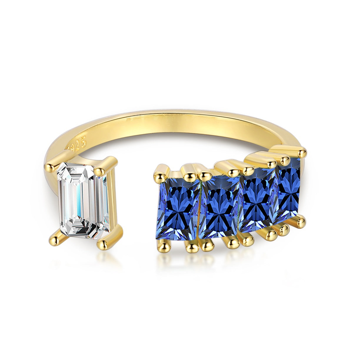 Anillo Ajustable Arya Gold Blue