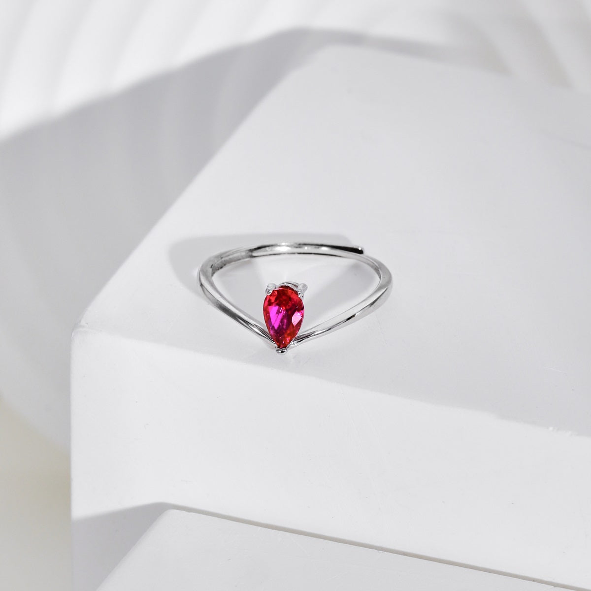 Anillo Ajustable GINEVRA Rojo