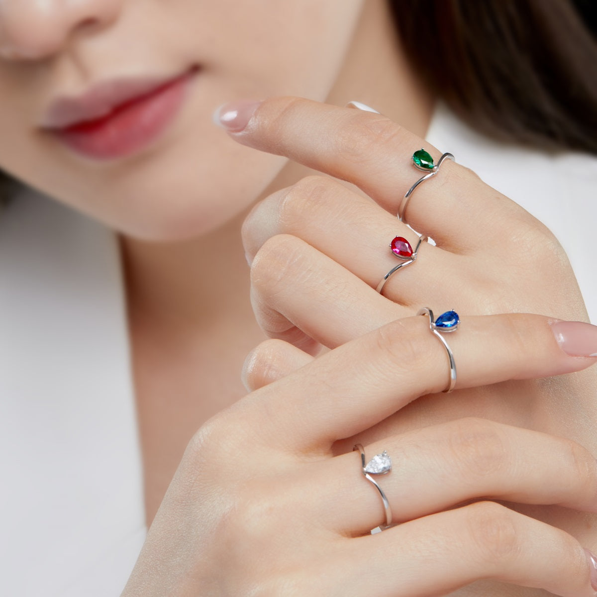 Anillo Ajustable GINEVRA Blanco